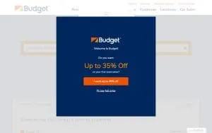 Budget Car Rental of Summerville website