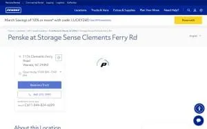 Penske Truck Rental of Wando website