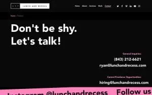 Lunch and Recess website