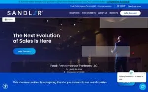 Sandler by Performance Partners website