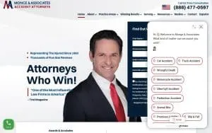 Monge & Associates Injury and Accident Attorneys of Greenville website