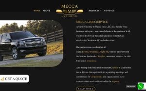 Mecca Limo and chauffeur service website
