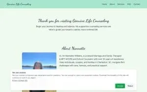 Individual & Couples Therapy: Genuine Life Counseling, Nannette Williams, MS website