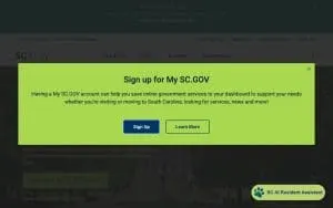 State of South Carolina website