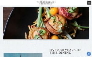 Thoroughbreds Chophouse website