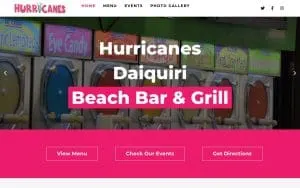 Hurricanes Daiquiri Bar and Grill website