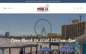 Pier 14 Seafood Restaurant, Gift Shop, and Fishing Pier website