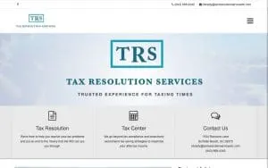 Tax Resolution Services, LLC website