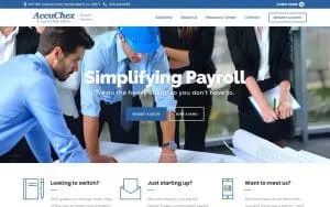 AccuChex Payroll Services - "It Pays to Check with Us" website