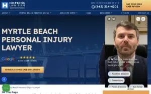 Hopkins Law Firm of Myrtle Beach website