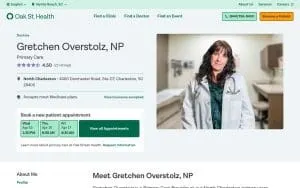 Gretchen Overstolz, NP website