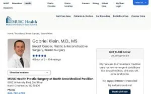 Gabriel Klein, MD, MS website