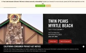 Twin Peaks of Myrtle Beach website