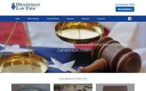 Ohanesian Law Firm website