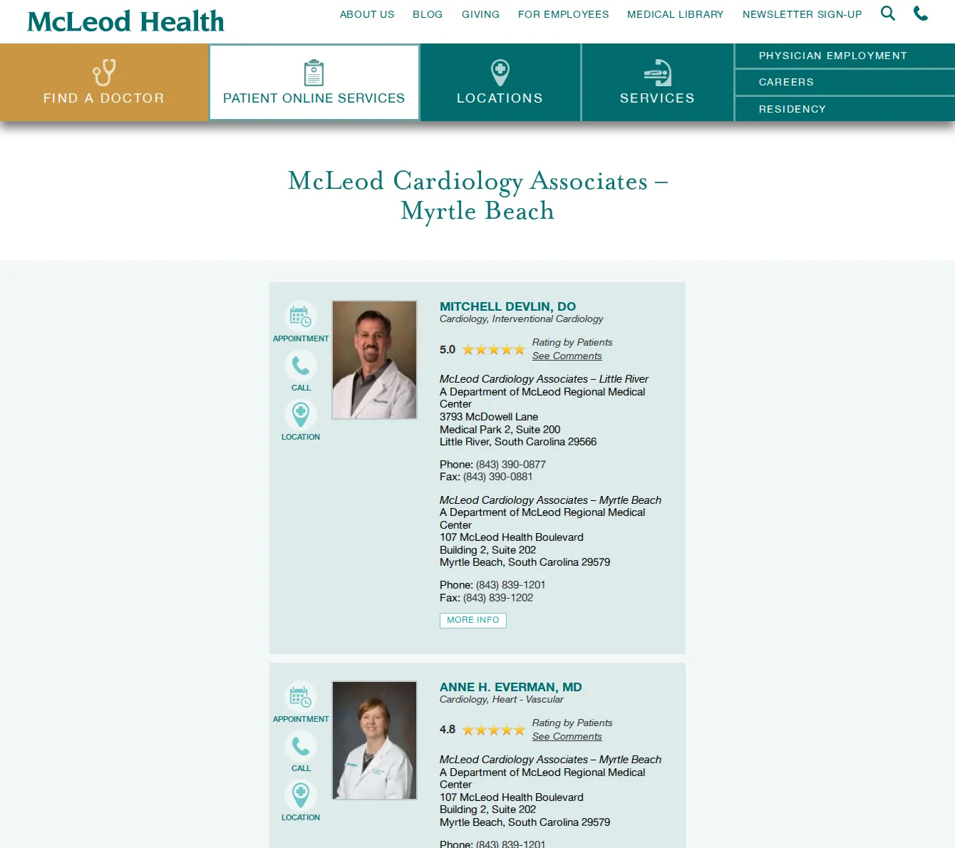 McLeod Cardiology Associates - Myrtle Beach