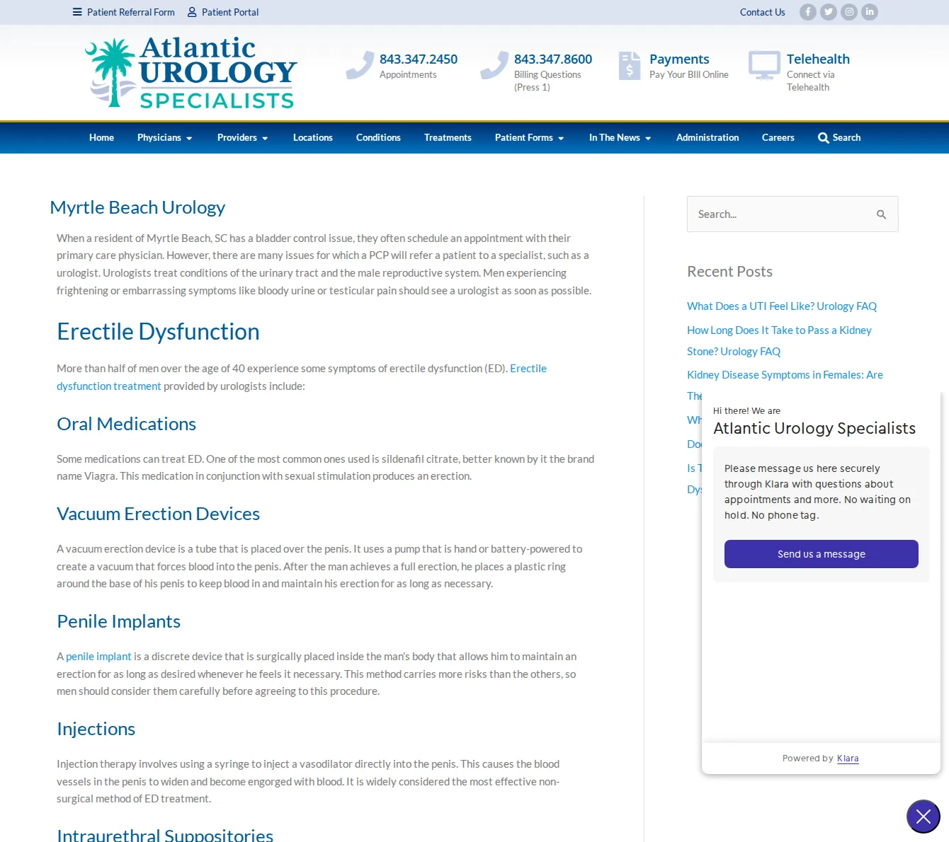 Atlantic Urology Clinics LLC Administration Offices