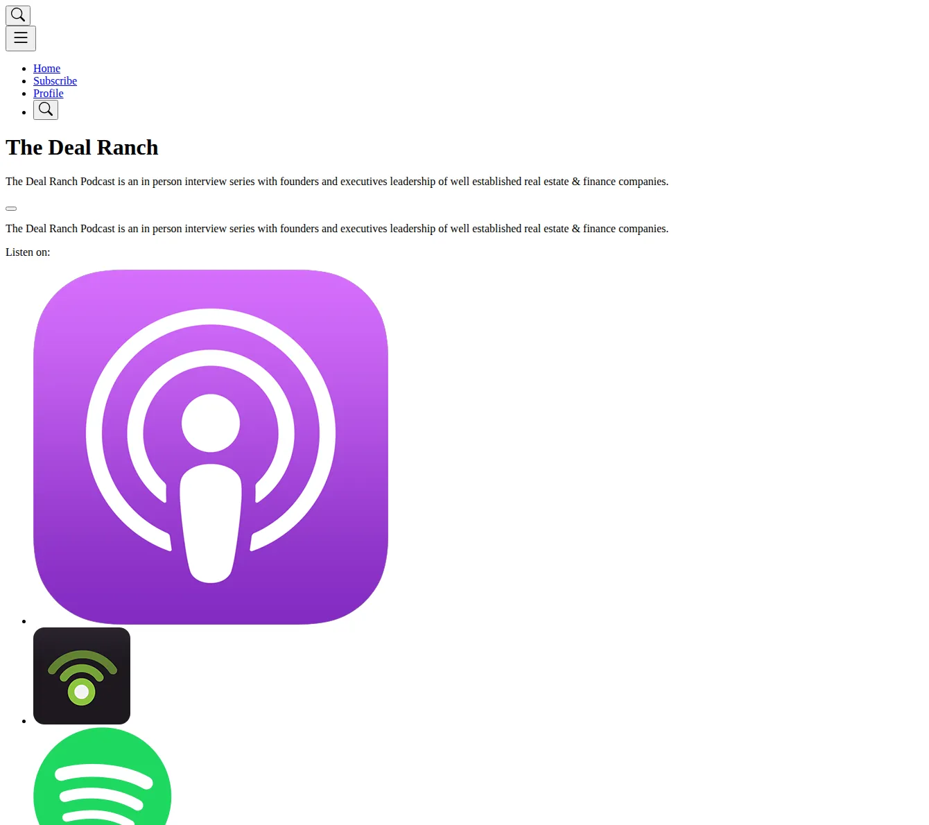 The Deal Ranch Podcast