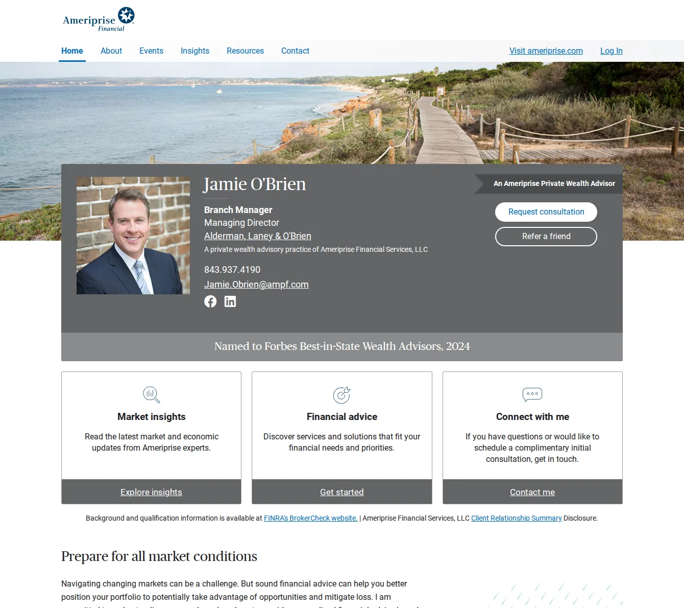 Jamie O'Brien - Branch Manager, Ameriprise Financial Services, LLC