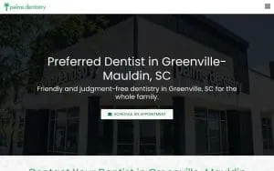 Palms Dentistry of Greenville website