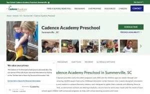 Cadence Academy Preschool of Summerville website