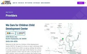We Care for Children CDC website