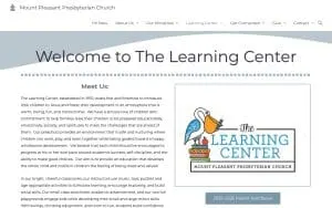 Mount Pleasant Presbyterian Church Learning Center website
