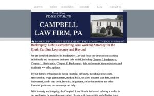 Campbell Law Firm, Bankruptcy Law