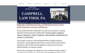 Campbell Law Firm, Bankruptcy Law of Mt Pleasant website