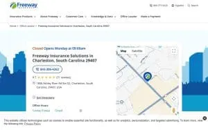 Freeway Insurance of Charleston website