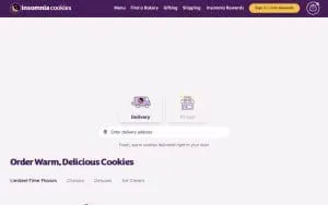 Insomnia Cookies of Charleston website