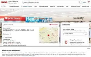 CVS Pharmacy website