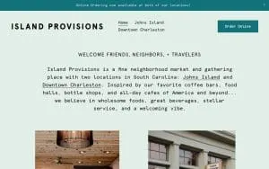 Island Provisions - Downtown Charleston of Johns Island website