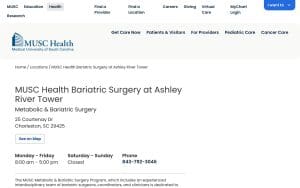 MUSC Health Bariatric Surgery at Ashley River Tower