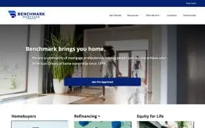 Benchmark Home Loans of Mt Pleasant website