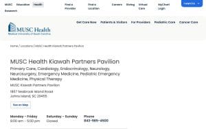 MUSC Health Kiawah Partners Pavilion