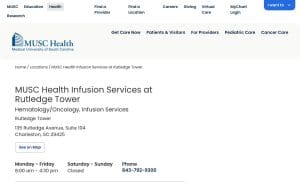 MUSC Health Infusion Services at Rutledge Tower