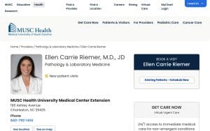 Ellen Carrie Riemer, MD, JD of Charleston
