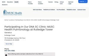 Participating In Our DNA SC Clinic: MUSC Health Pulmonology at Rutledge Tower