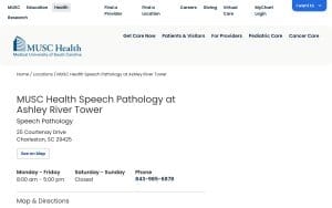 MUSC Health Speech Pathology at Ashley River Tower