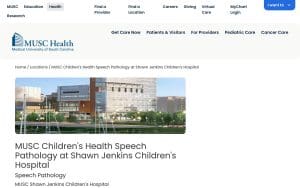 MUSC Children’s Health Speech Pathology at Shawn Jenkins Children’s Hospital