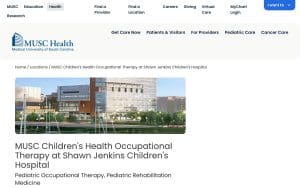 MUSC Children's Health Occupational Therapy at Shawn Jenkins Children's Hospital