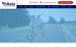 Axis Physical Therapy of Mt Pleasant website