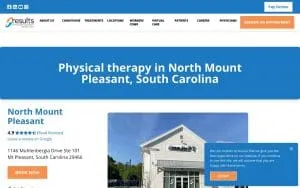 Results Physiotherapy North Mount Pleasant, South Carolina website