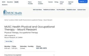 MUSC Health Physical and Occupational Therapy - Mount Pleasant