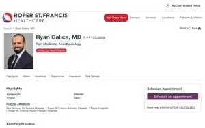 Ryan Galica, MD website