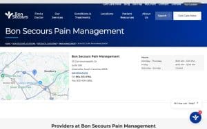Bon Secours Pain Management