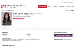 Ann Cheri Foxx Leach, MD of Charleston