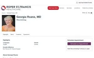 Georgia C. Roane, MD website
