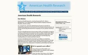 Clinical Research of Charleston website
