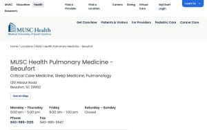 MUSC Health Pulmonary Medicine - Beaufort